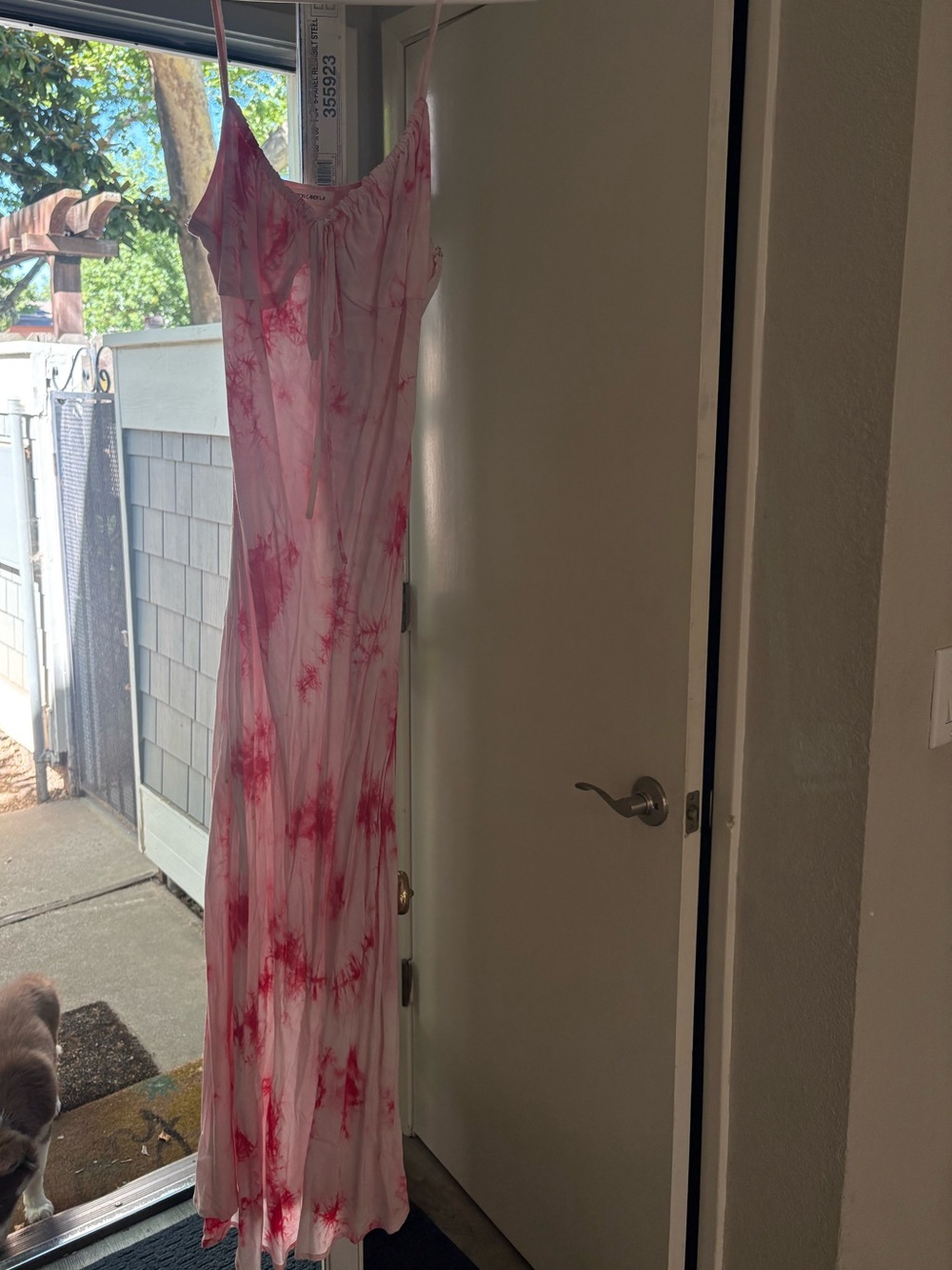 Cotton Candy LA Pink and Red Tie-Dye Midi Dress